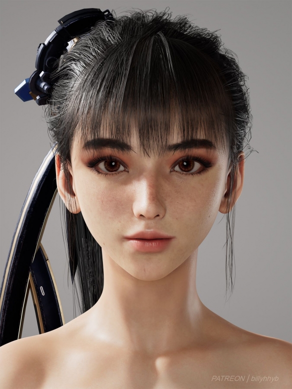 《剑星》中的伊芙3D图像欣赏：她那修长的美腿和精致的玉足令人垂涎欲滴！